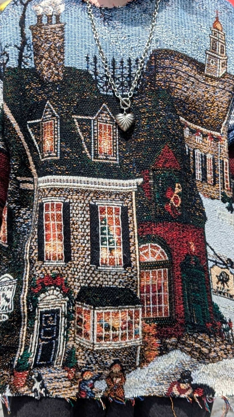 T-shirt en tapisserie tissée « Village d'Antan », XL