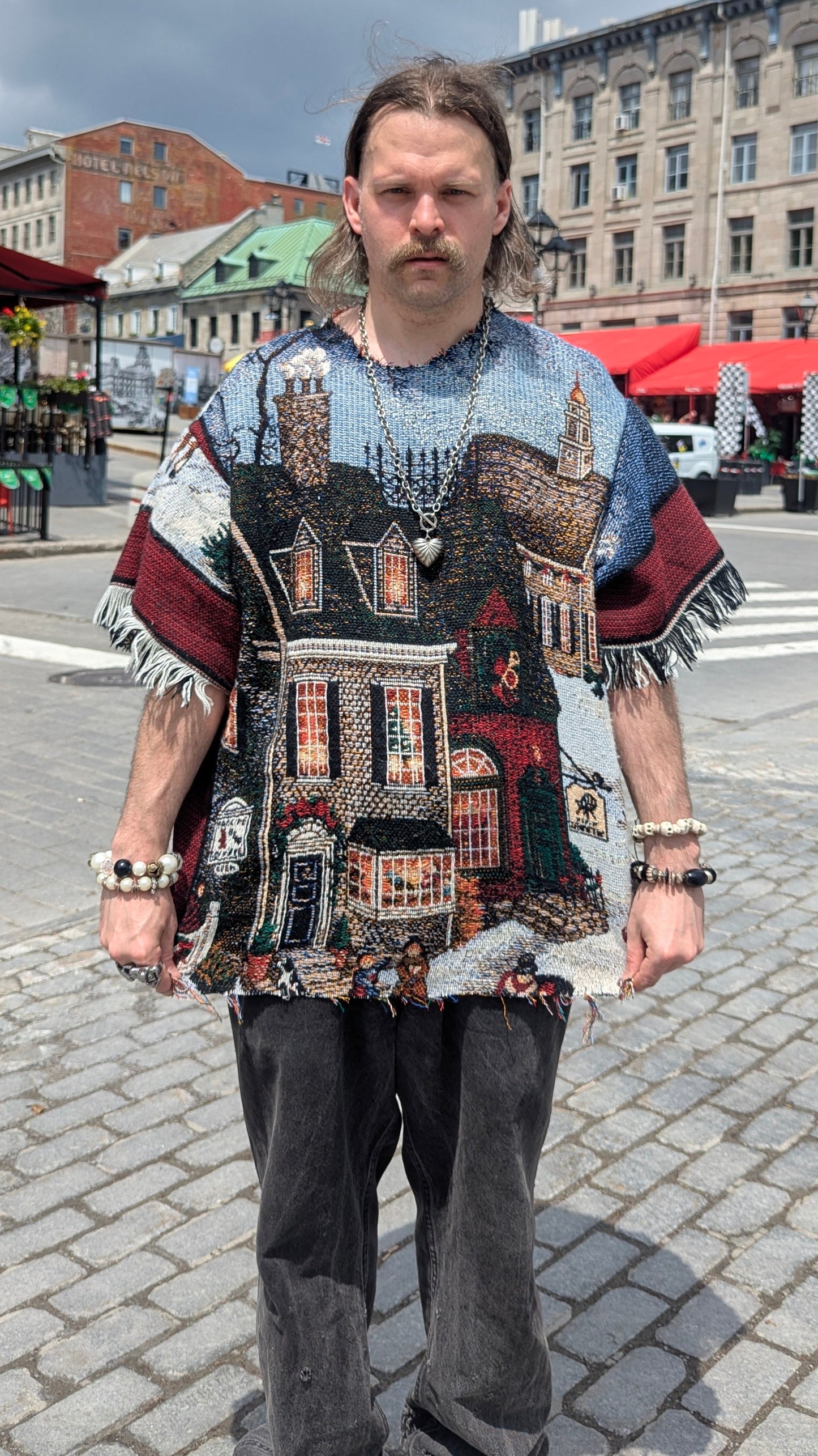 T-shirt en tapisserie tissée « Village d'Antan », XL