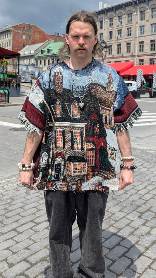 T-shirt en tapisserie tissée « Village d'Antan », XL