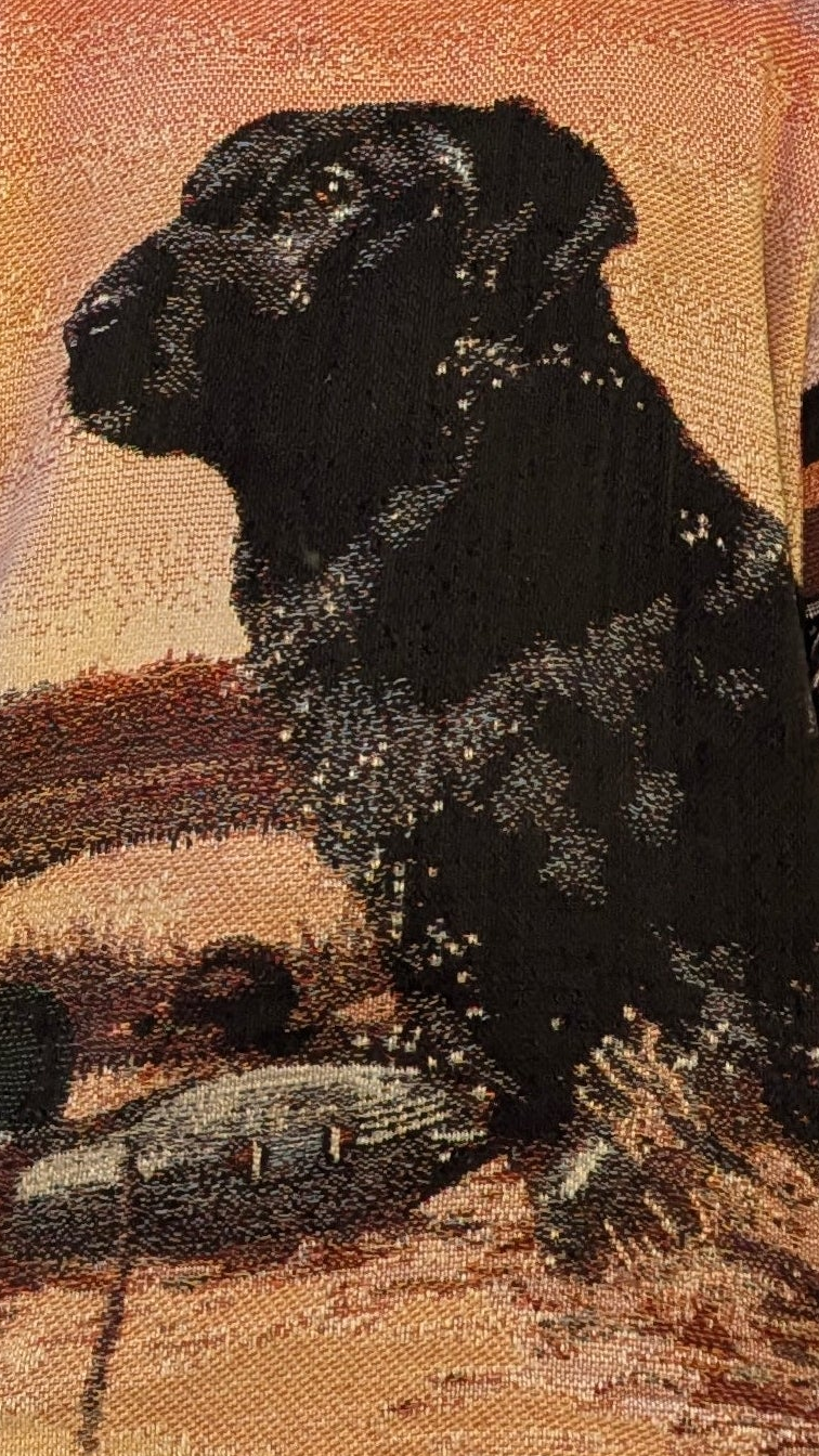 T-shirt en tapisserie tissée « Black dog », XL