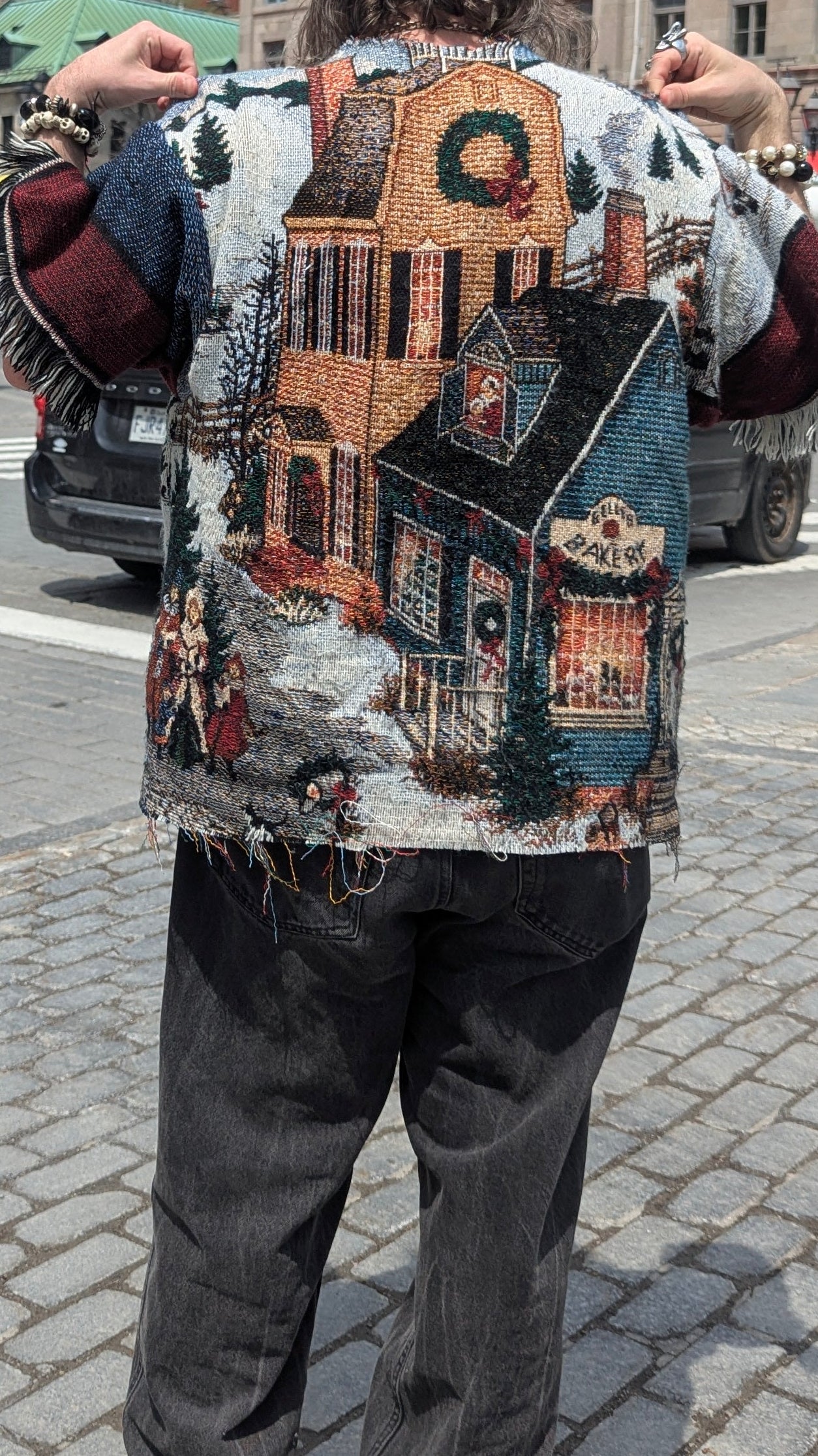 T-shirt en tapisserie tissée « Village d'Antan », XL