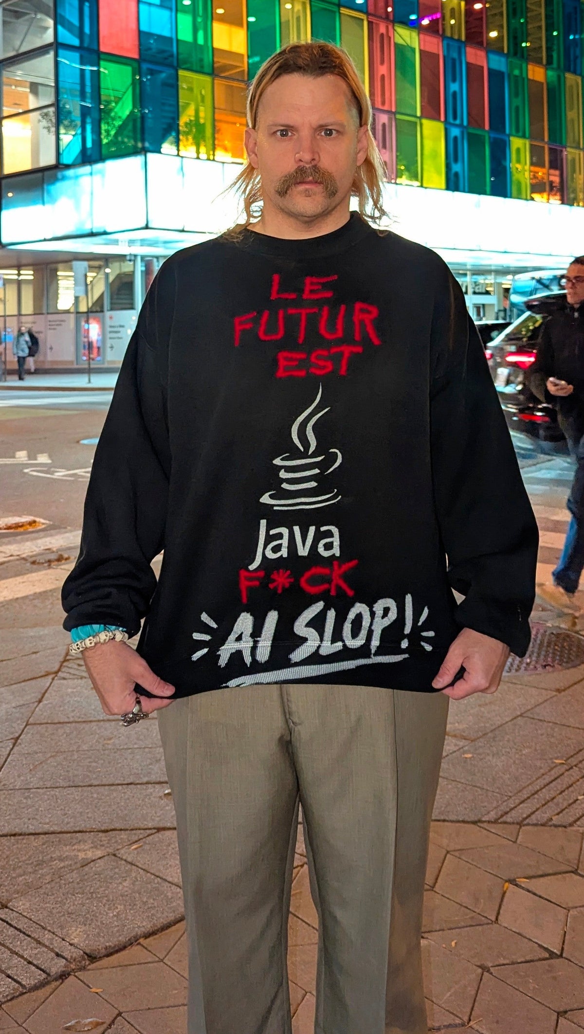 Sweater « Le futur est java », XL