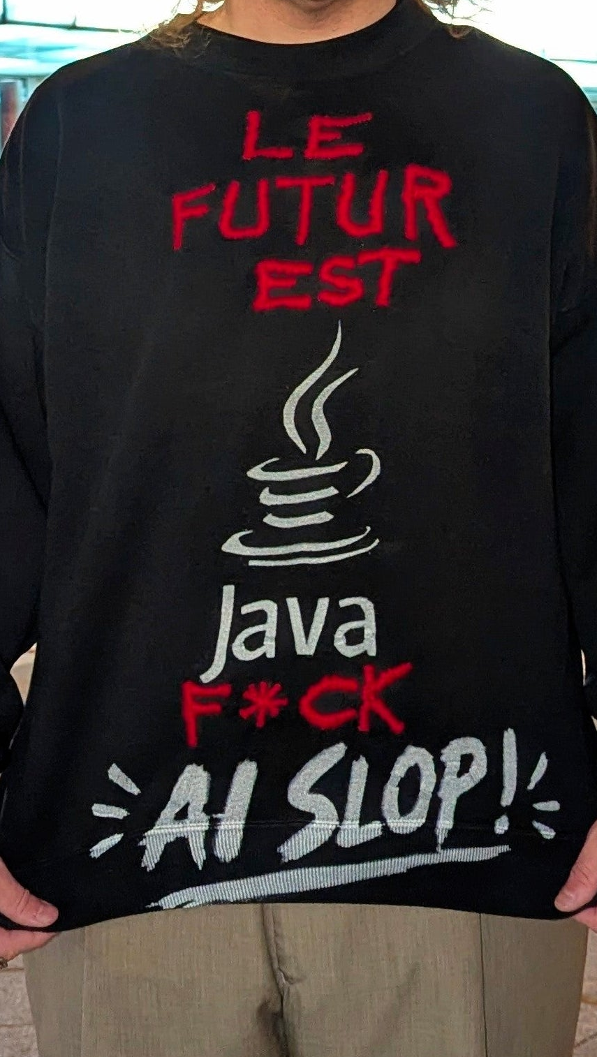 Sweater « Le futur est java », XL