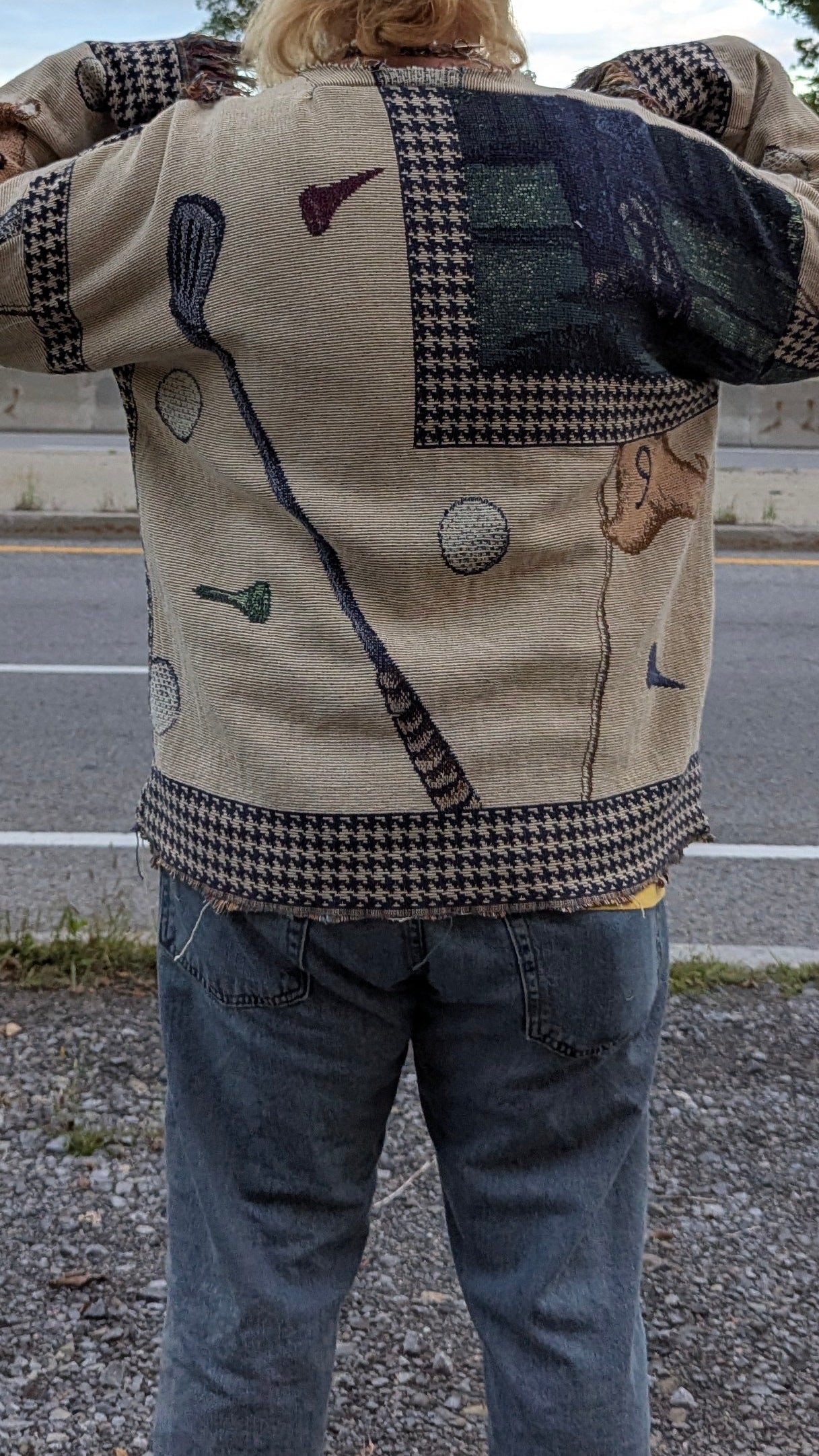 Sweater en tapisserie tissée « Golfeur », LARGE