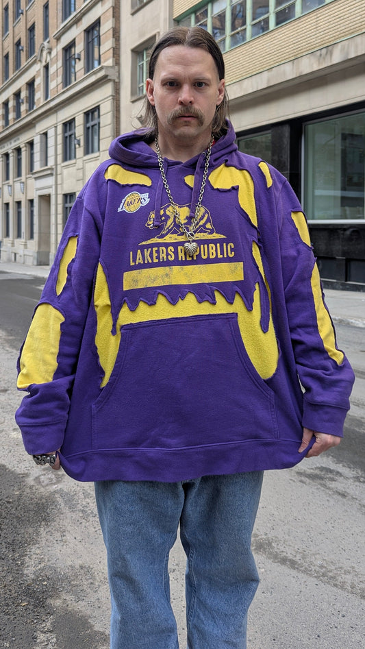 Hoodie modifié avec effet cratère, 2XL