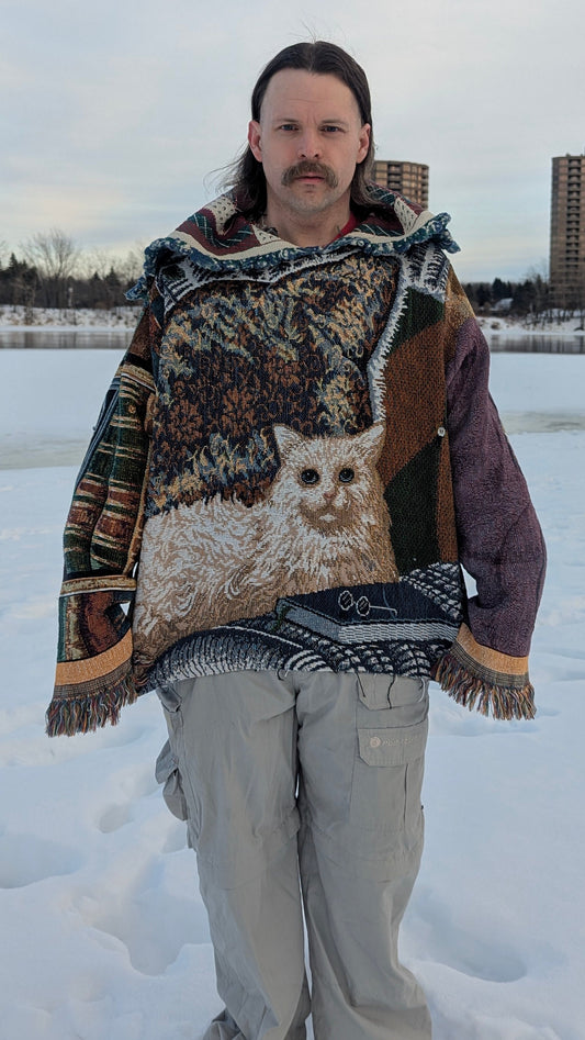 Hoodie en tapisserie tissée « Biblio », LARGE