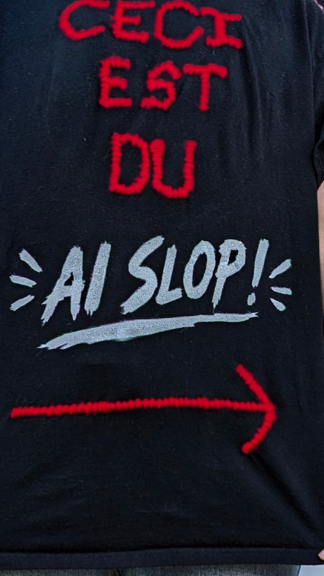 T-shirt « Ceci est du AI Slop », XL