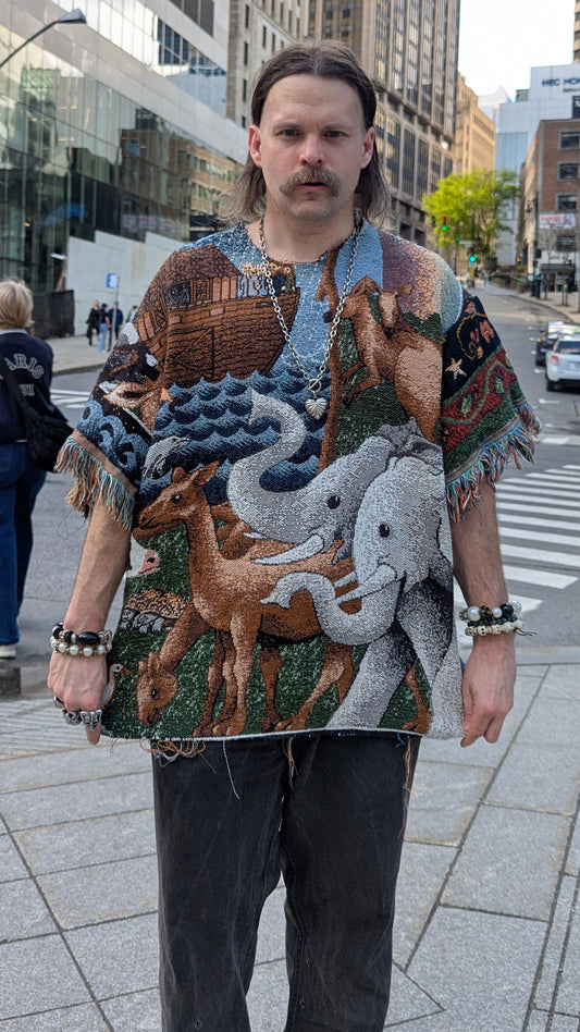 T-shirt en tapisserie tissée « Arche de Noé », XL