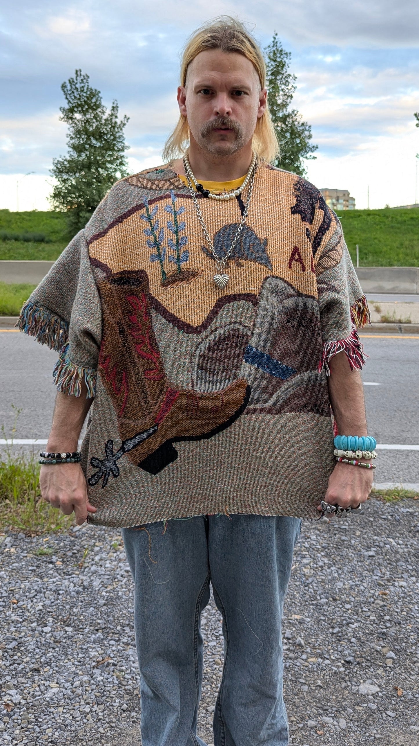T-shirt en tapisserie tissée « Cowboy », XL